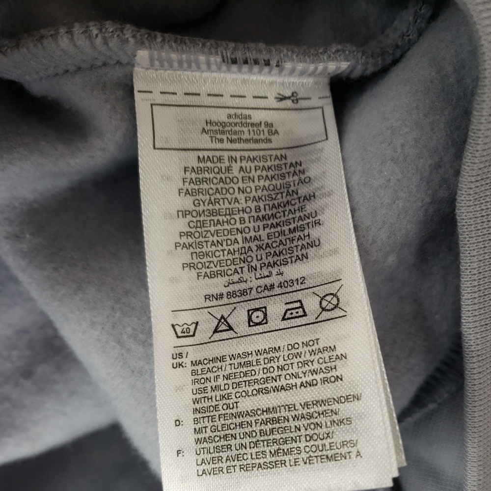 adidas Men's Essentials Camo Print Hoodie Sweatshirt Halo Blue Silver - Picture 7 of 11